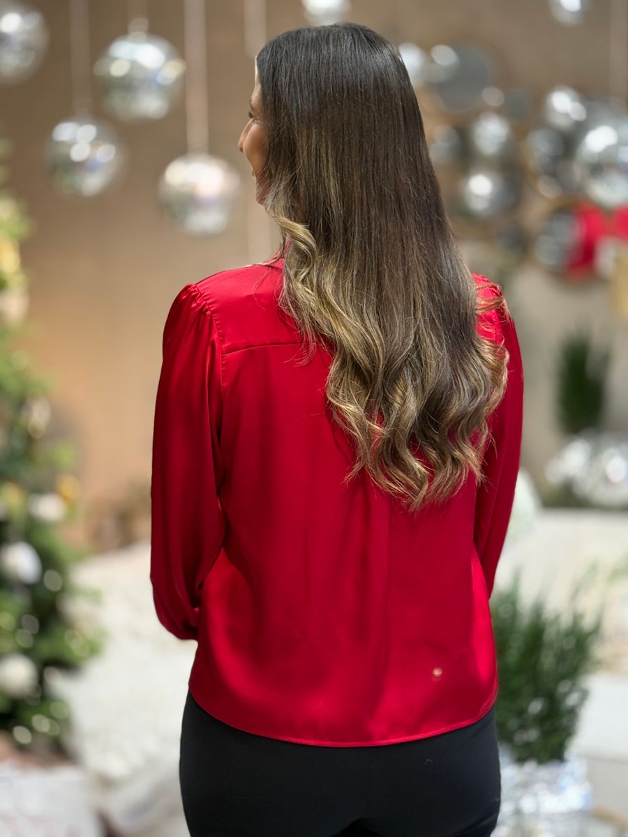 ENNA RAVENNA BLUSE - RØD