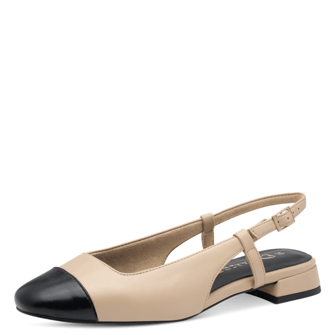 Hovedbilde PUMPS M/SLINGBACK - SAND / SORT