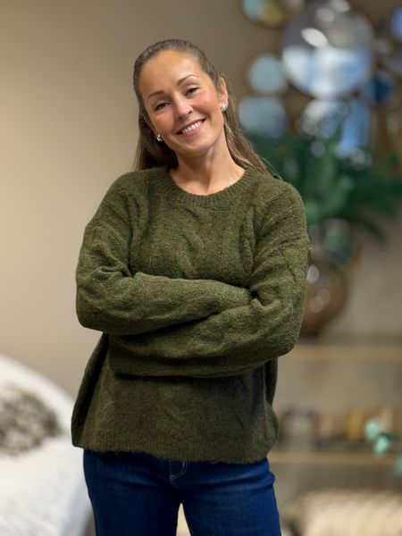 Hovedbilde MARLEY CABEL STRIKKET GENSER - OLIVEN