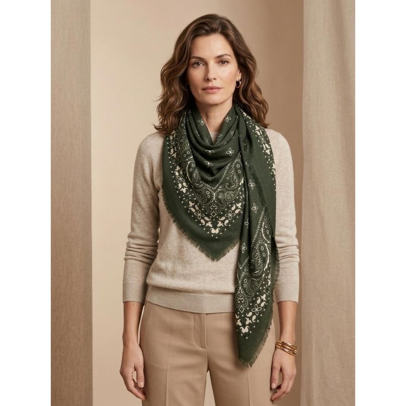 SKJERF PAISLEY ULLMIX - OLIVEN