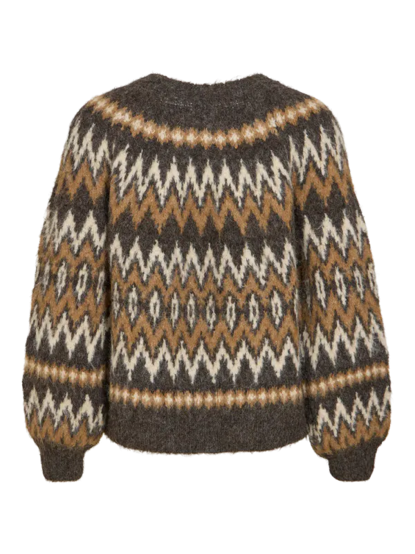 BOWS JACQUARD GENSER - BRUN/CREAM/COGNAC