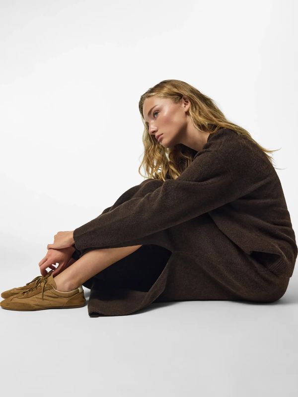 SALLY KNIT GENSER - BRUN