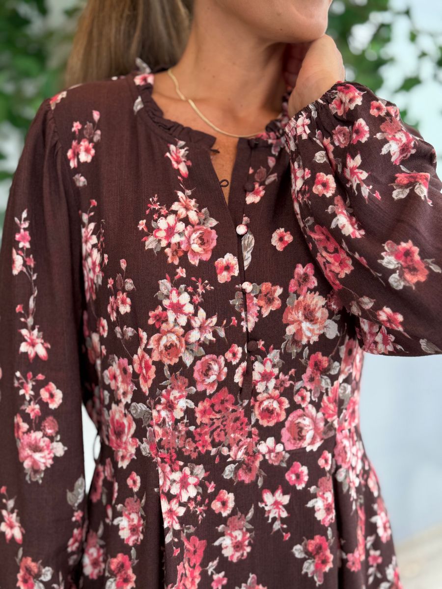 ELMA KJOLE FLOWERS - BRUN