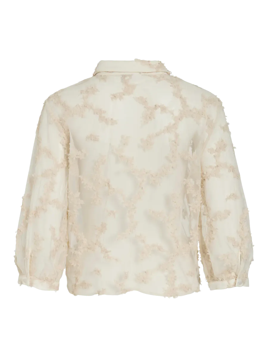 SASSAN EMBRO BLUSE - CREAM