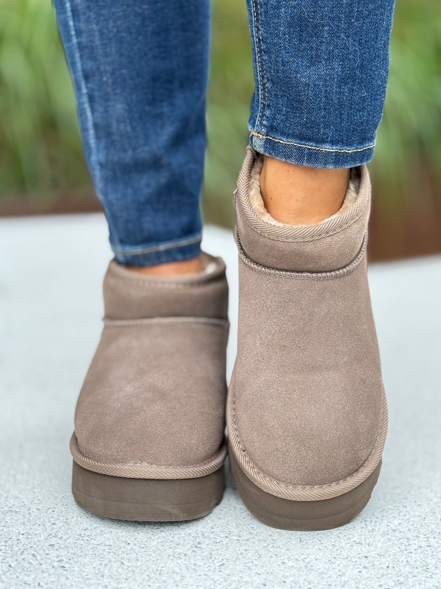 PLATFORM BOOTS - TAUPE