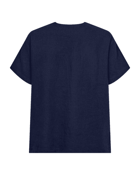 Hovedbilde LAVA LIN/VISCOSE BLUSE V-HALS - NAVY