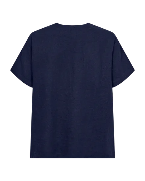 Hovedbilde LAVA LIN/VISCOSE BLUSE V-HALS - NAVY