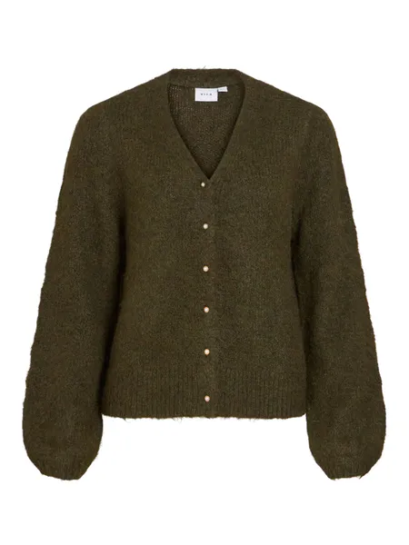 Hovedbilde MARLEY V-HALS CARDIGAN - MØRK GRØNN