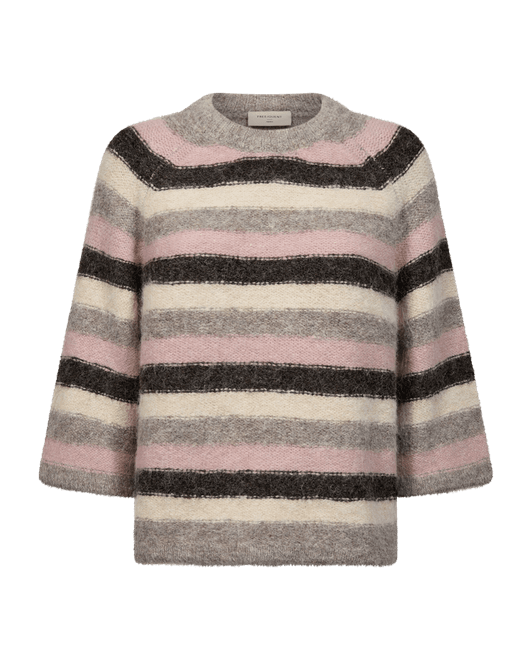 Hovedbilde LULU GENSER M/STRIPER - TAUPE/ROSA