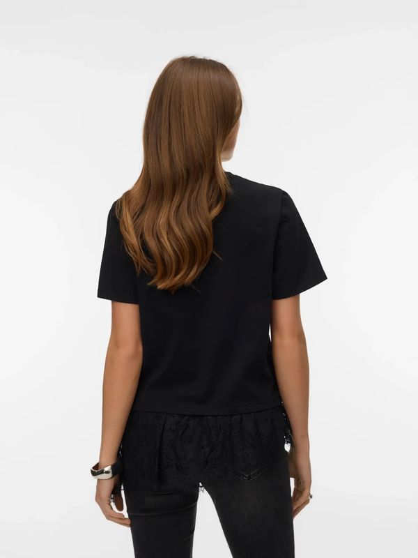 BRIT T-SHIRT M/BLONDEKANT - SORT