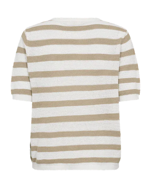 Hovedbilde DODO GENSER STRIPET - SAND/OFFWHITE