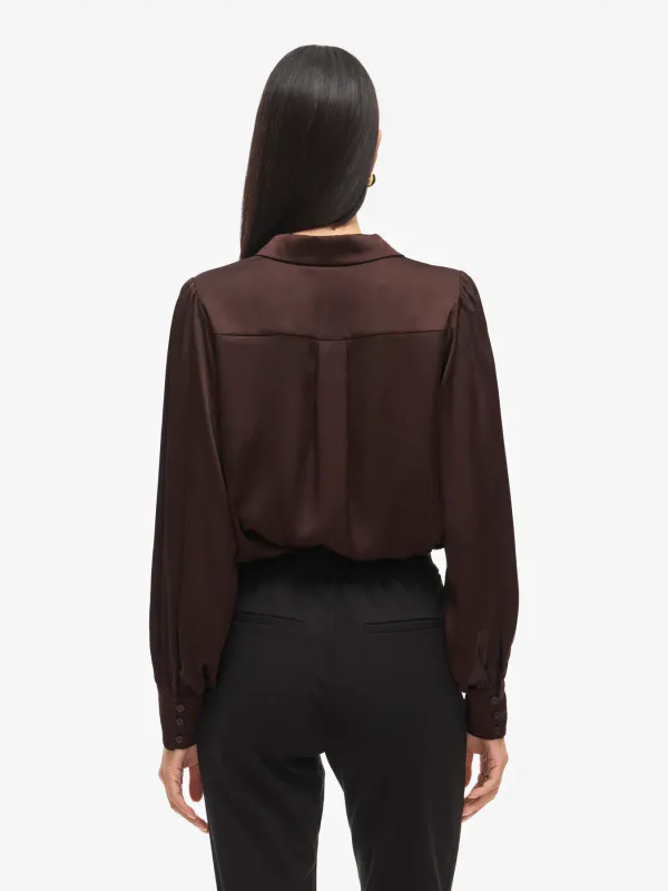 ENNA RAVENNA BLUSE - BRUN