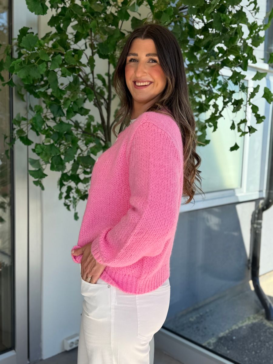 WILO STRIKKET CARDIGAN - ROSA