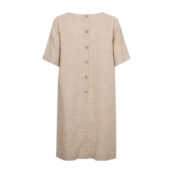 Hovedbilde LAVA KJOLE M/KNAPPER BAK - SAND MELERT
