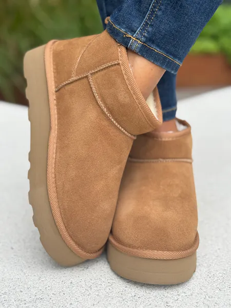 Hovedbilde PLATFORM BOOTS - COGNAC