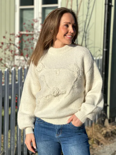 Bilde av VITRINNIE ALPACA STRIKKEGENSER - BIRCH