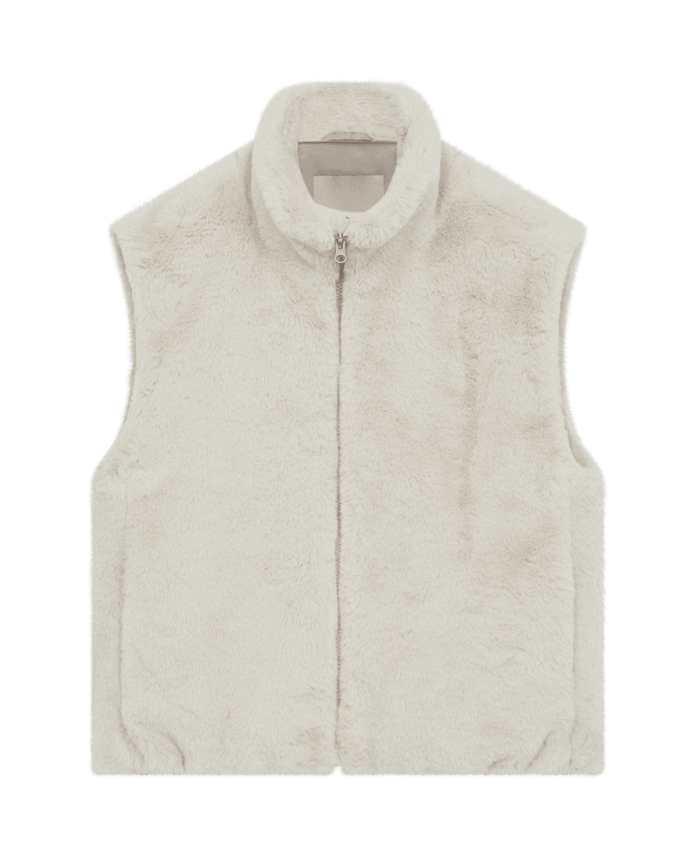 FONY FAUX FUR VEST - MOONBEAM