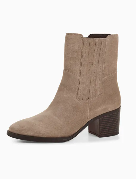 Bilde av LAV STØVLETT NUBUCK - TAUPE