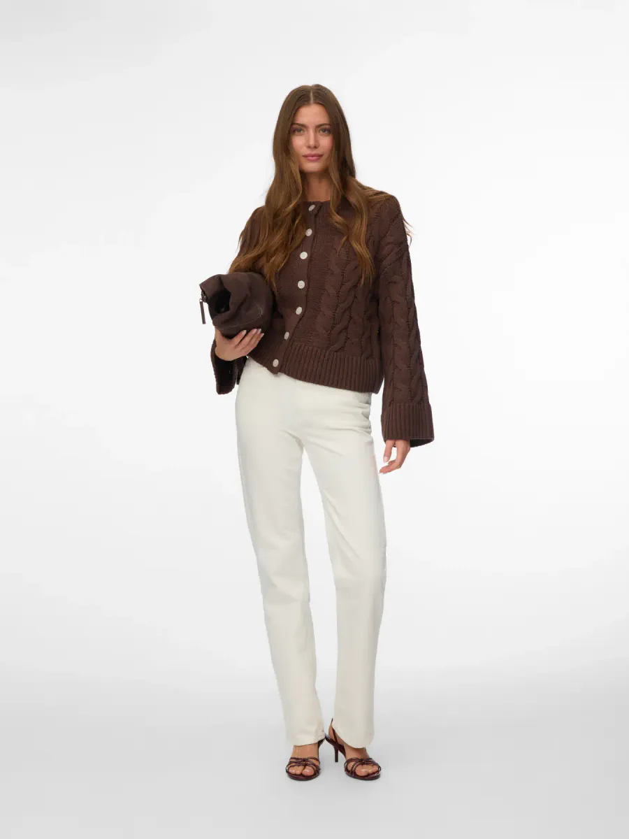 SVEA THEA CABEL CARDIGAN - BRUN