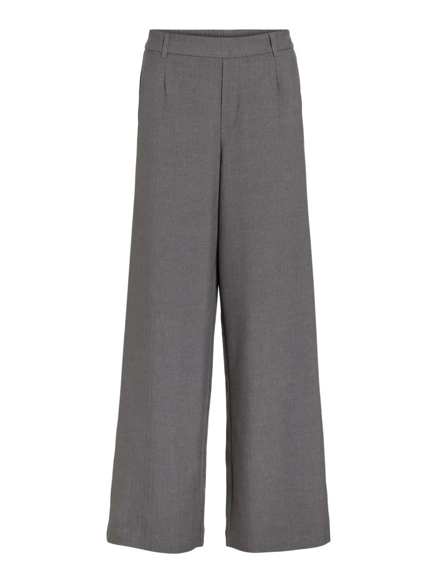 VARONE RETT BUKSE HERRINGBONE - GRÅMELERT 