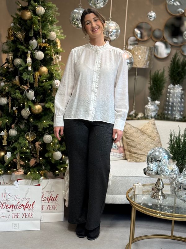 MALIMA BLUSE M/EMBRO - OFFWHITE