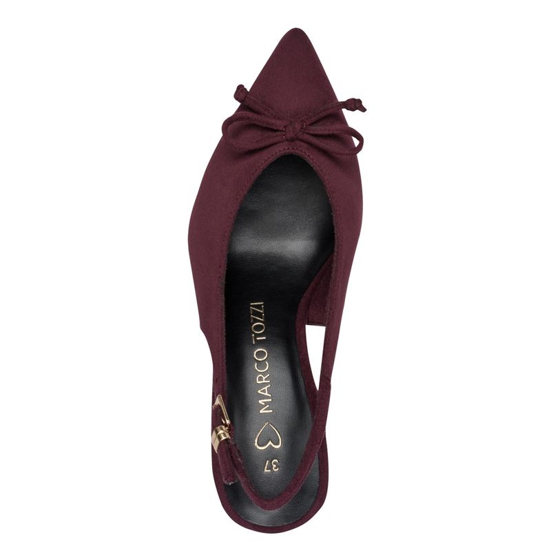 PUMPS M/SLINGBACK & SLØYFE - PLOMME
