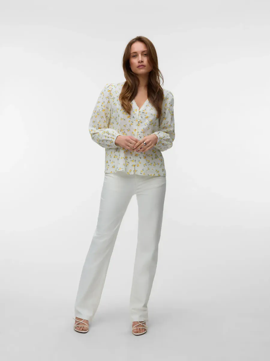 MAYA SOFIA BLUSE - GULE BLOMSTER