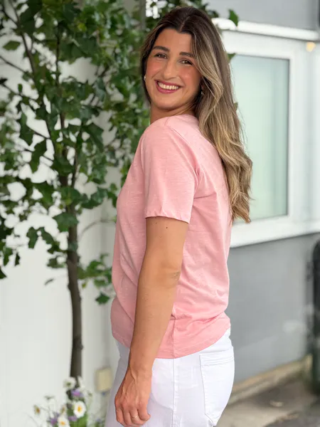 Hovedbilde VIVA T-SHIRT RUND HALS - ROSE