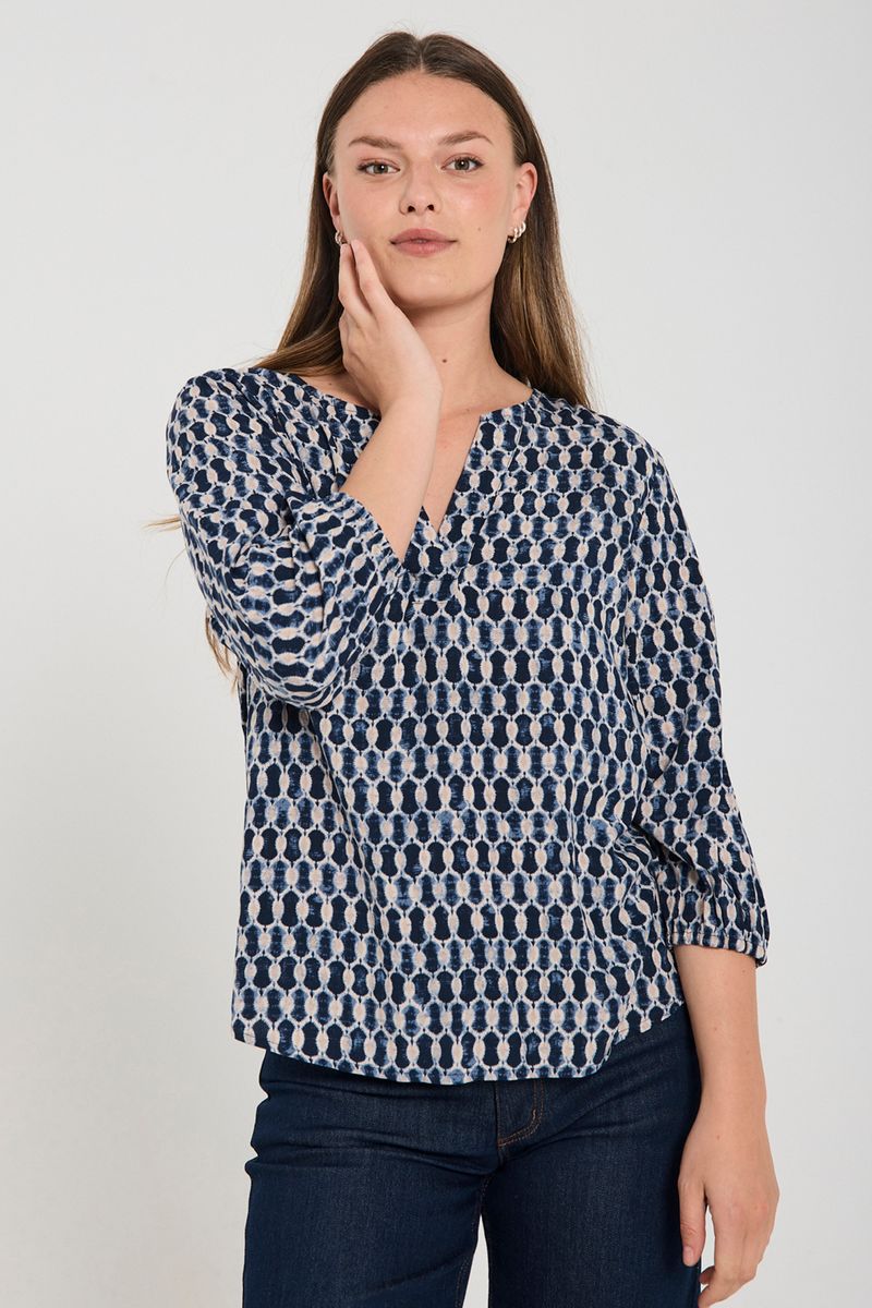 ADNEY BLUSE - NAVY / MOONBEAM