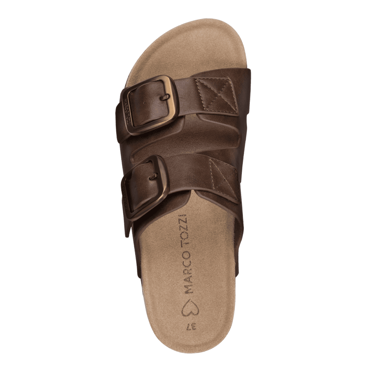 SANDAL DOBBELSPENT - BRUN