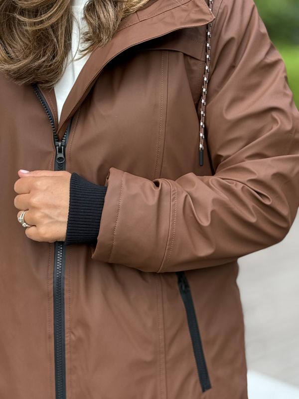 RAIN JAKKE - BRUN