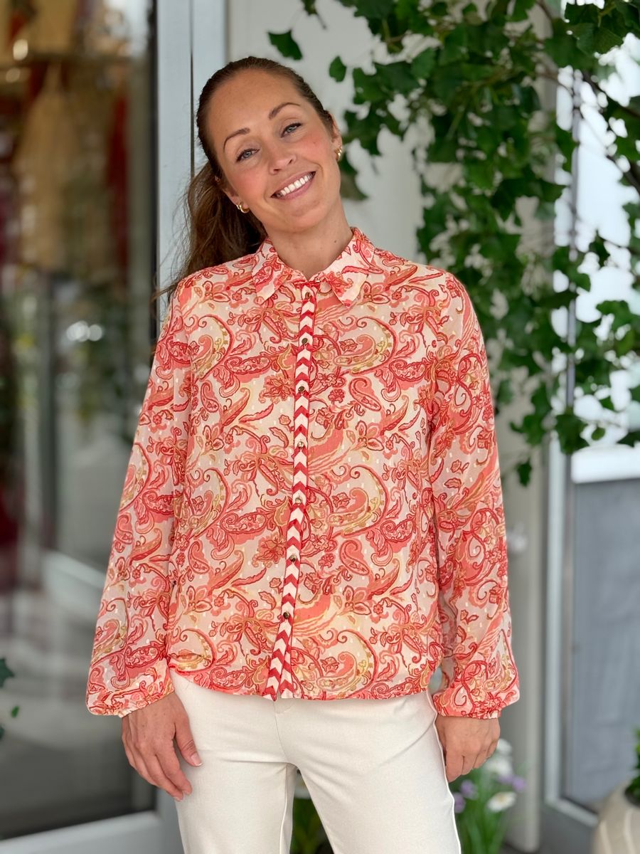 PRAYA BLUSE - CORAL PRINT