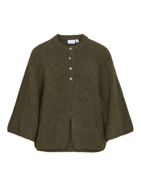 Hovedbilde BOWS 3/4 KNIT CARDIGAN M/METALL KNAPPER - OLIVEN ...