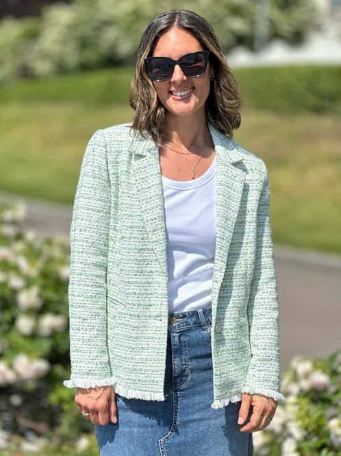 Hovedbilde MOCA BLAZER - GRØNN / OFFWHITE