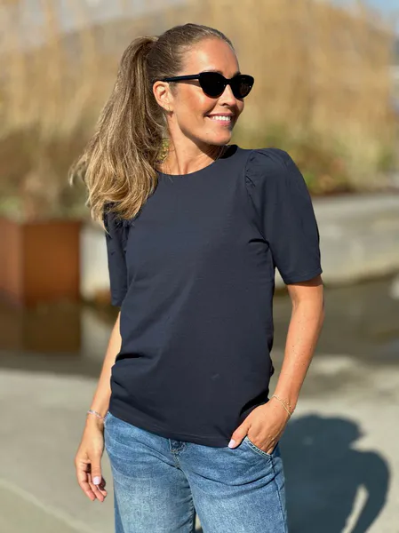 Hovedbilde FENJA T-SHIRT M/PUFFERM - NAVY