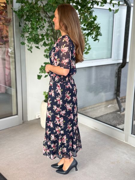Hovedbilde EMMA SKJØRT FLOWER - NAVY