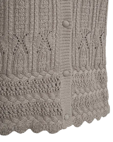 Hovedbilde FRAYA HEKLET VEST - TAUPE