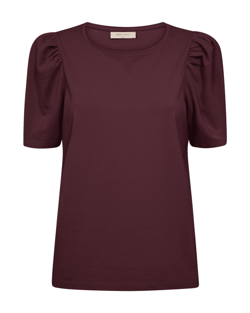 FENJA T-SHIRT M/PUFFERM - PLOMME