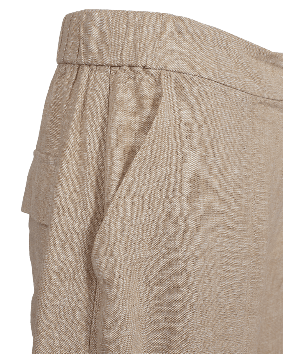 LAVA LIN/VISCOSE CULOTTE SHORTS - SAND MELERT