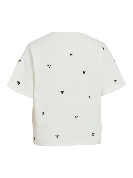 Hovedbilde MONIE T-SHIRT M/BOW - HVIT 