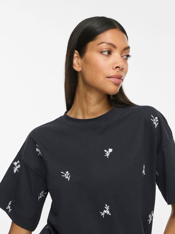 MONIE T-SHIRT - SORT M/BLOMST