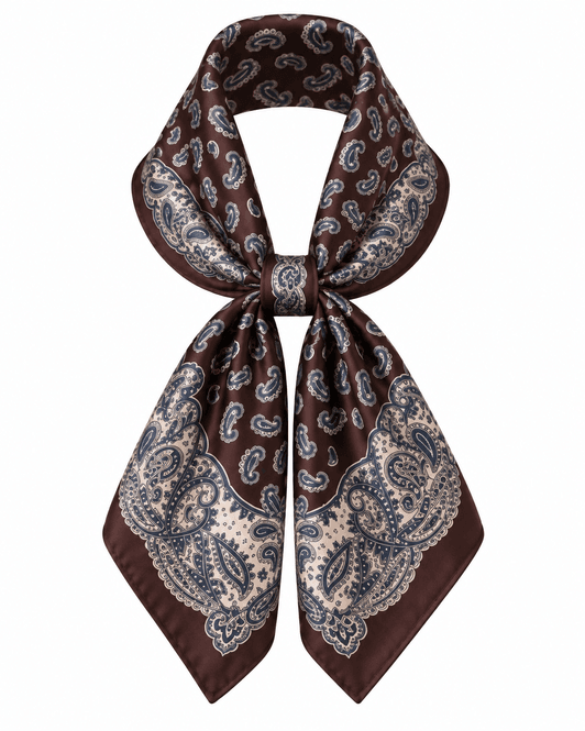 Hovedbilde SKJERF SILKELOOK PAISLEY - BRUN / BIRCH