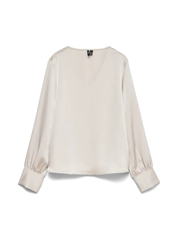 MIRO SKJORTE M/V-HALS - OFFWHITE