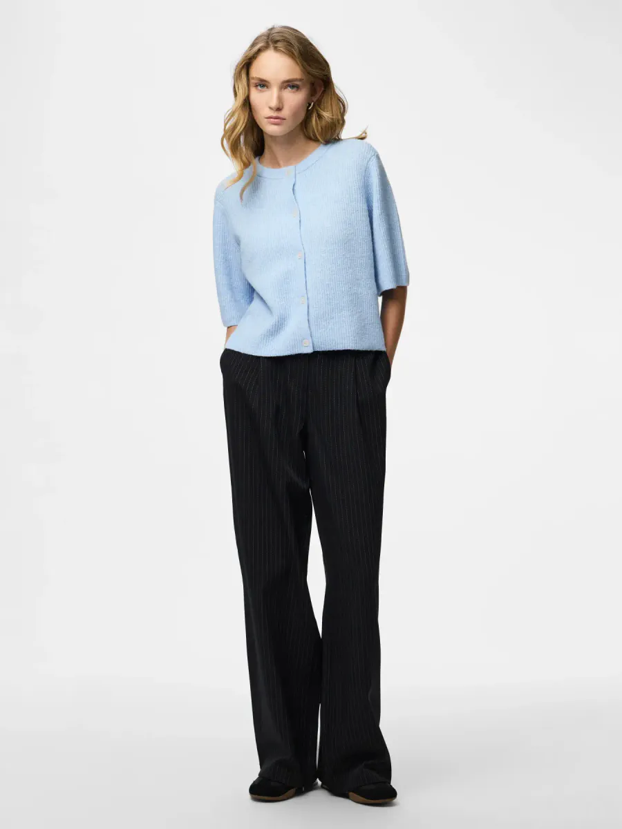 SILLY CARDIGAN - LYS BLÅ MELERT