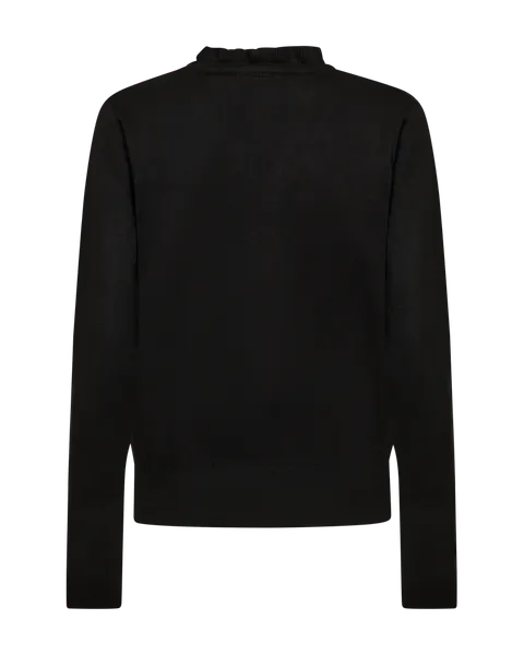 Hovedbilde KATIE GENSER FRILL & V-HALS - SORT