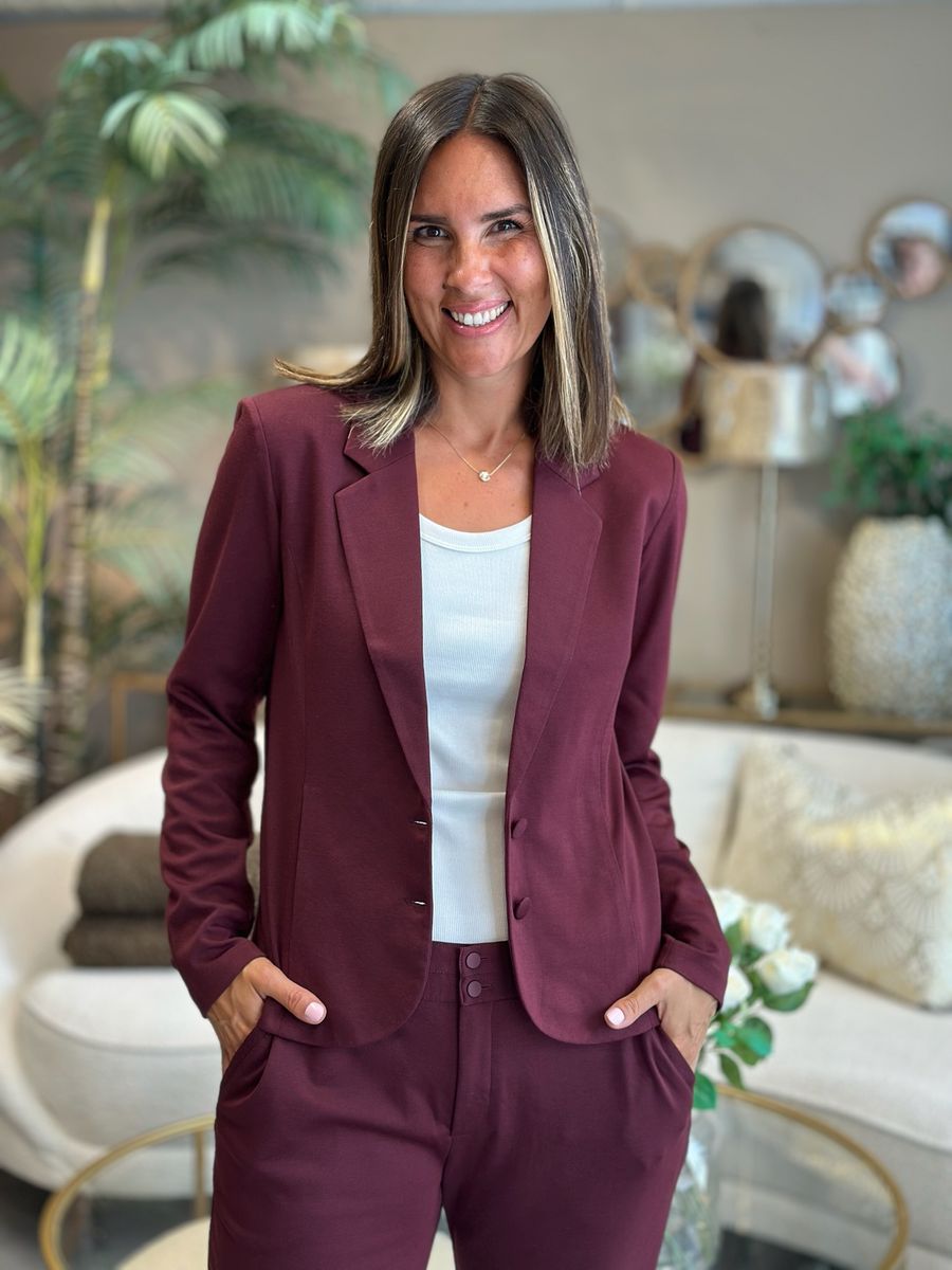NANNI KORT BLAZER - PLOMME