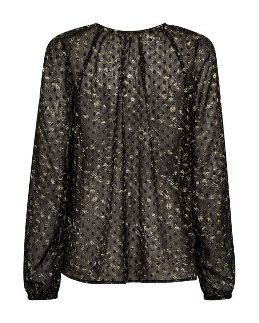 Hovedbilde SANDA BLUSE - SORT / MØRK OLIVEN