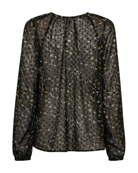 Hovedbilde SANDA BLUSE - SORT / MØRK OLIVEN