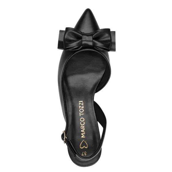 Hovedbilde PUMPS M/SLINGBACK & BOW - SORT