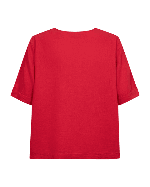 Hovedbilde LAVA LIN/VISCOSE TOPP M/LOMME  - RØD